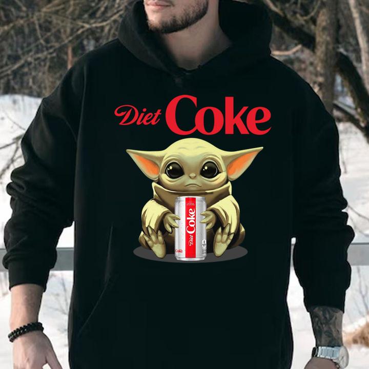 Baby Yoda hug Diet Coke Star Wars Mandalorian shirt t-shirt hoodie