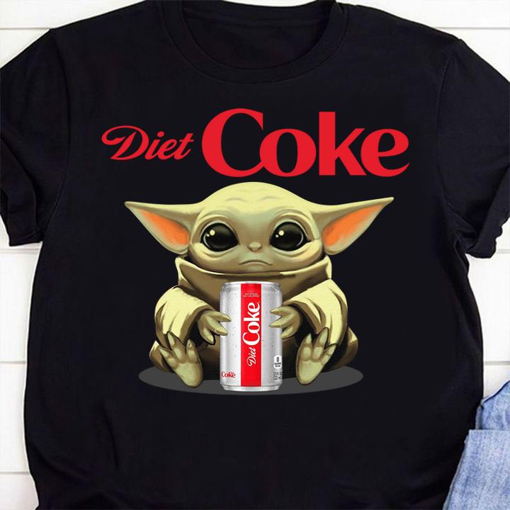 Baby Yoda hug Diet Coke Star Wars Mandalorian shirt t-shirt shirt
