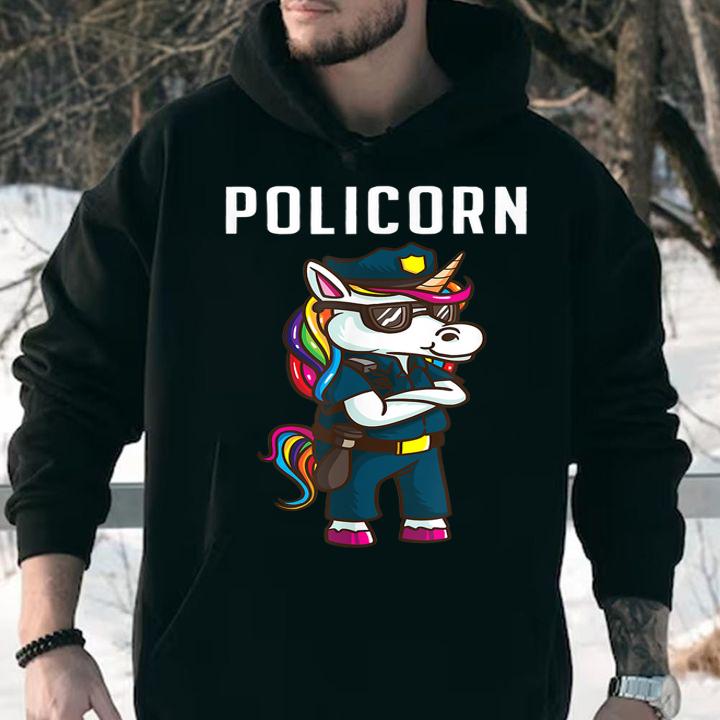 Police Officer Magical Unicorn Kids Gifts Policeman Girls t-shirt hoodie