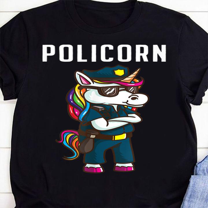Police Officer Magical Unicorn Kids Gifts Policeman Girls t-shirt shirt