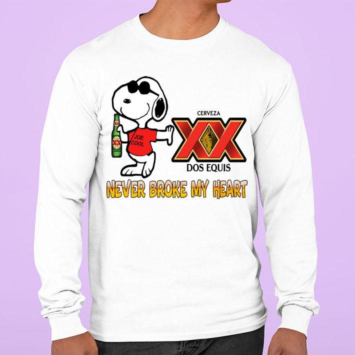 Snoopy Cerveza Xx Dos Equis Beer Never Broke My Heart t-shirt sweatshirt