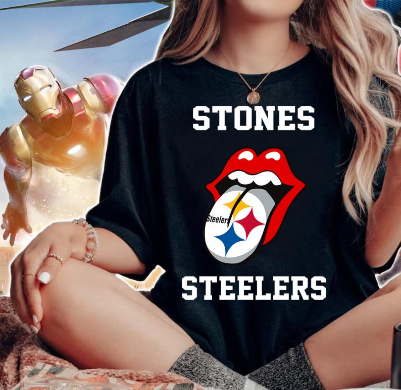 Rolling Stones Logo Pittsburgh Steelers t-shirt woman shirt