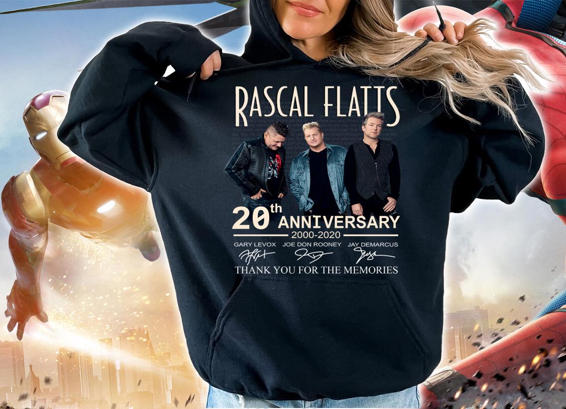 Rascal Flatts 20th anniversary 2000-2020 signed thank memories t-shirt hoodie
