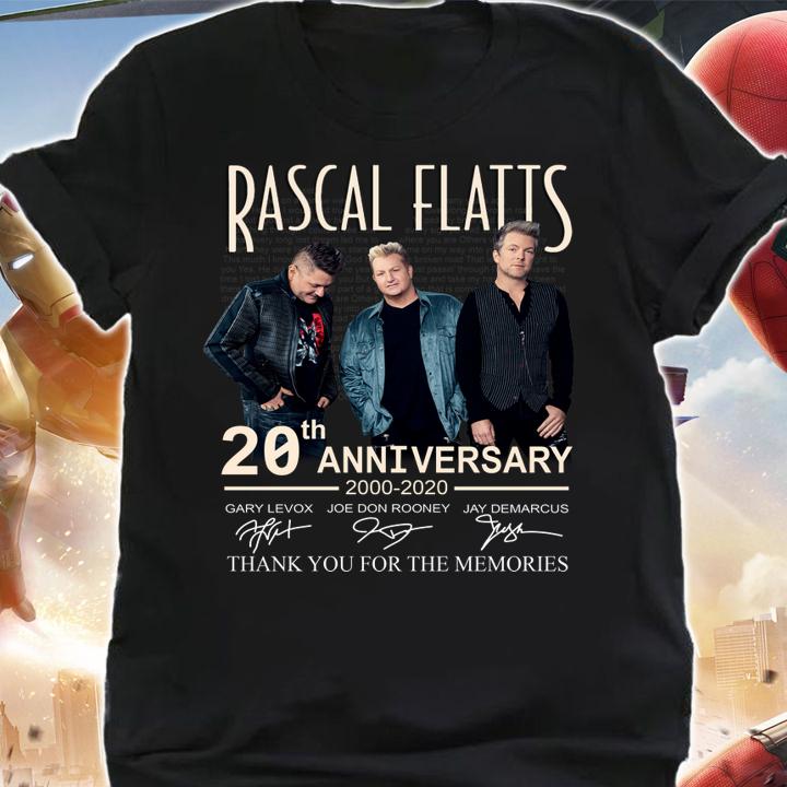 Rascal Flatts 20th anniversary 2000-2020 signed thank memories t-shirt shirt