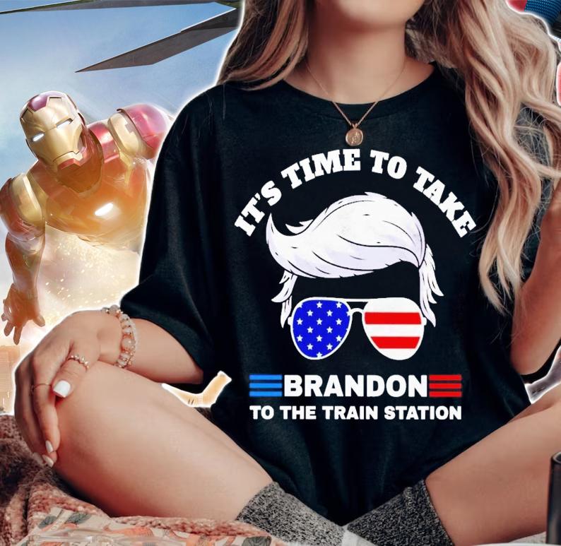 Donald Trump it's time to take brandon to the train station t-shirt woman shirt