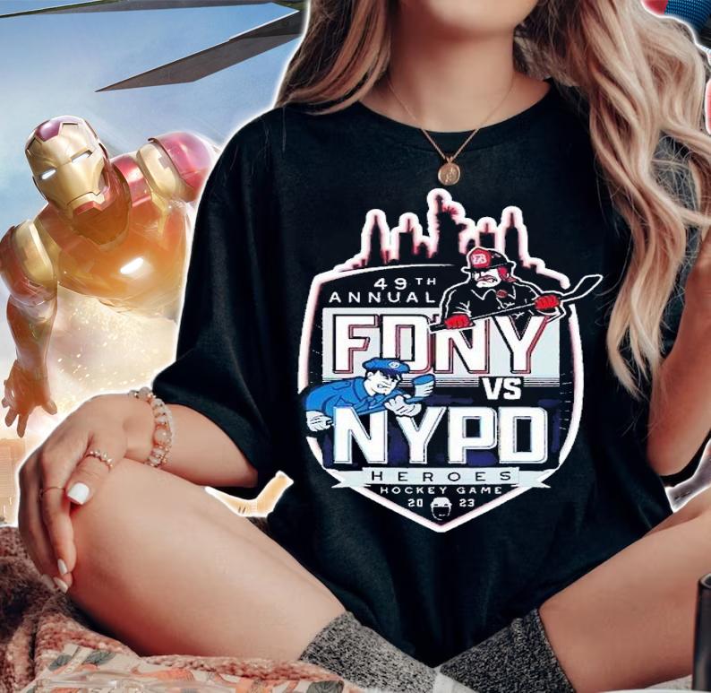 49th annual Fony vs NYPD heroes hockey game 2023 shirt t-shirt woman shirt