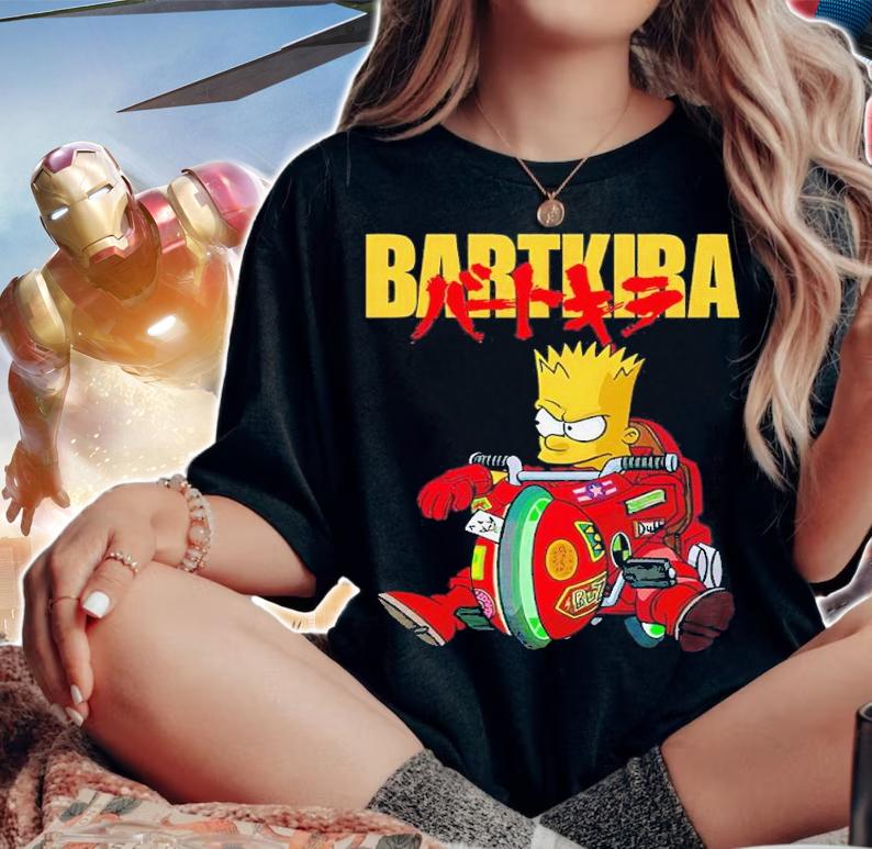 Bartkira Akira Bart Simpson shirt t-shirt woman shirt