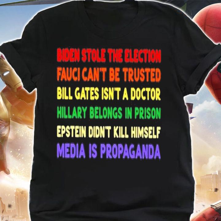Biden Stole The Election Fauci Can't Be Trusted Shirt t-shirt shirt