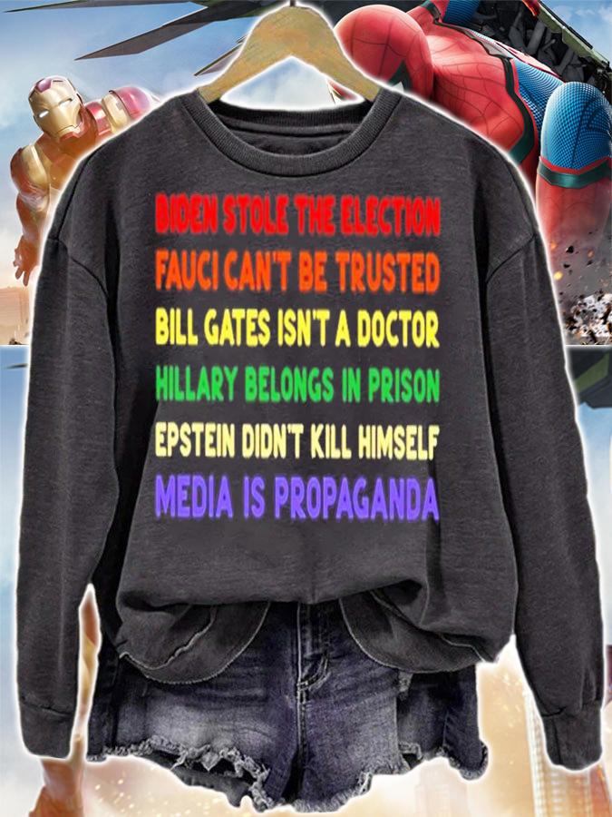 Biden Stole The Election Fauci Can't Be Trusted Shirt t-shirt sweatshirt