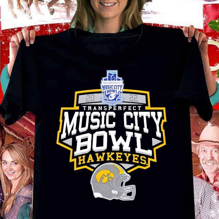 2022 TransPerfect Music City Bowl Iowa Hawkeyes shirt t-shirt woman shirt