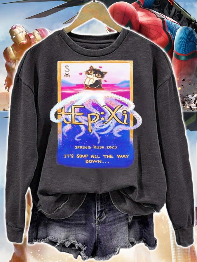 Catsquid card Hepxi spring rush 2023 it's soup all the way down shirt t-shirt sweatshirt