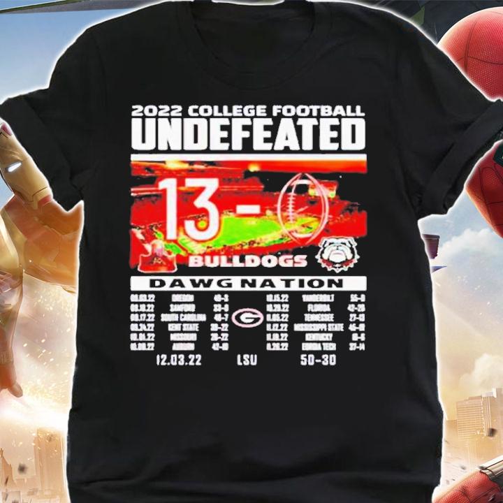 Georgia Bulldogs 2022 College Football Undefeated Dawg Nation Shirt t-shirt shirt