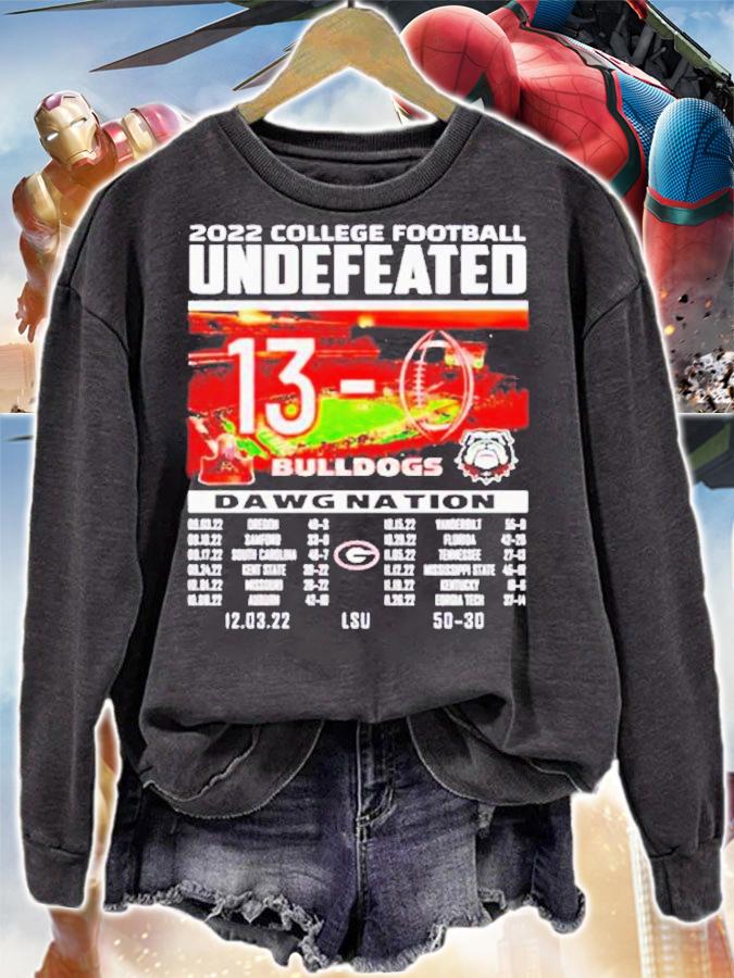 Georgia Bulldogs 2022 College Football Undefeated Dawg Nation Shirt t-shirt sweatshirt