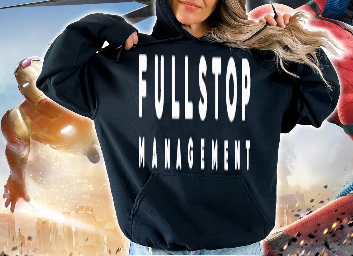 Harry wearing full stop management shirt t-shirt hoodie
