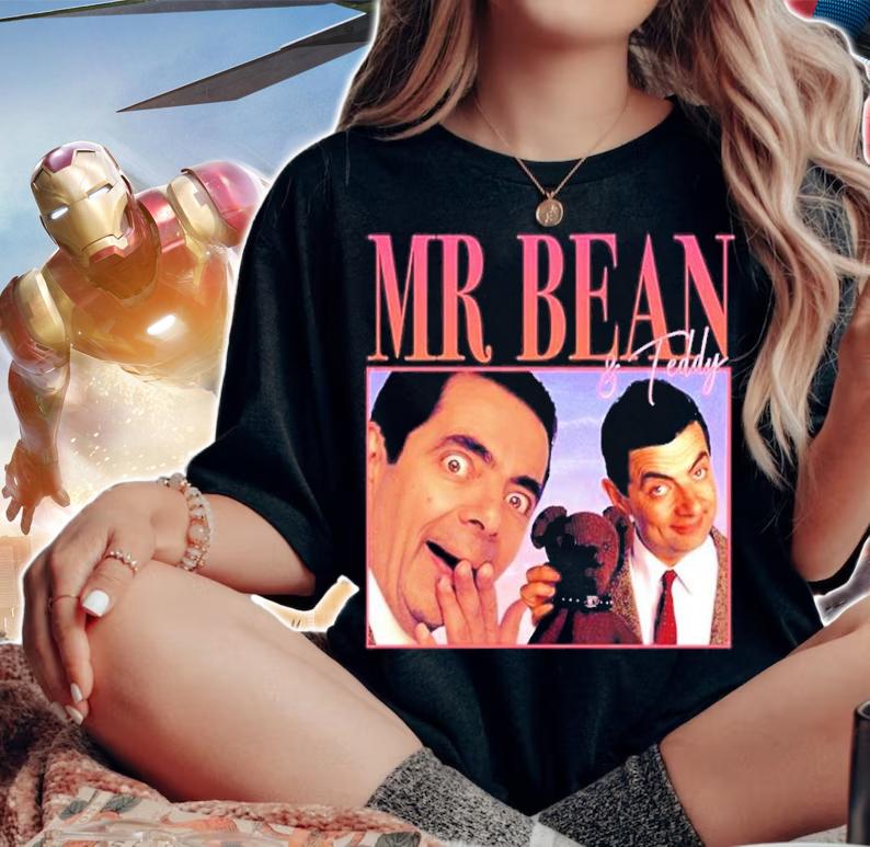 Mr Bean And Teddy 90's Retro Style Shirt t-shirt