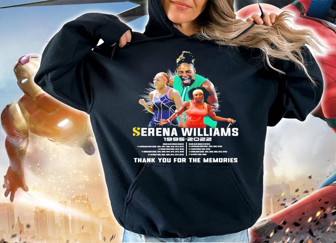 Serena Williams 1995 2022 thank you for the memories signature shirt t-shirt