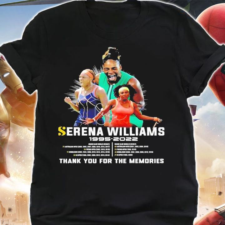 Serena Williams 1995 2022 thank you for the memories signature shirt t-shirt
