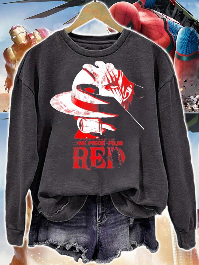 Luffy crying One Piece Film Red shirt t-shirt sweatshirt