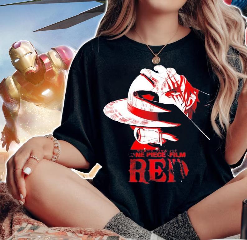 Luffy crying One Piece Film Red shirt t-shirt woman shirt