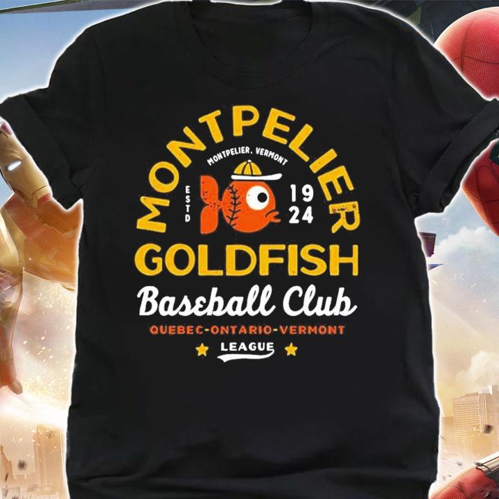 Montpelier Goldfish Vermont Vintage Defunct Baseball Teams shirt t-shirt
