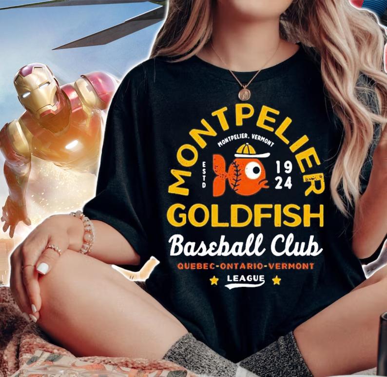 Montpelier Goldfish Vermont Vintage Defunct Baseball Teams shirt t-shirt
