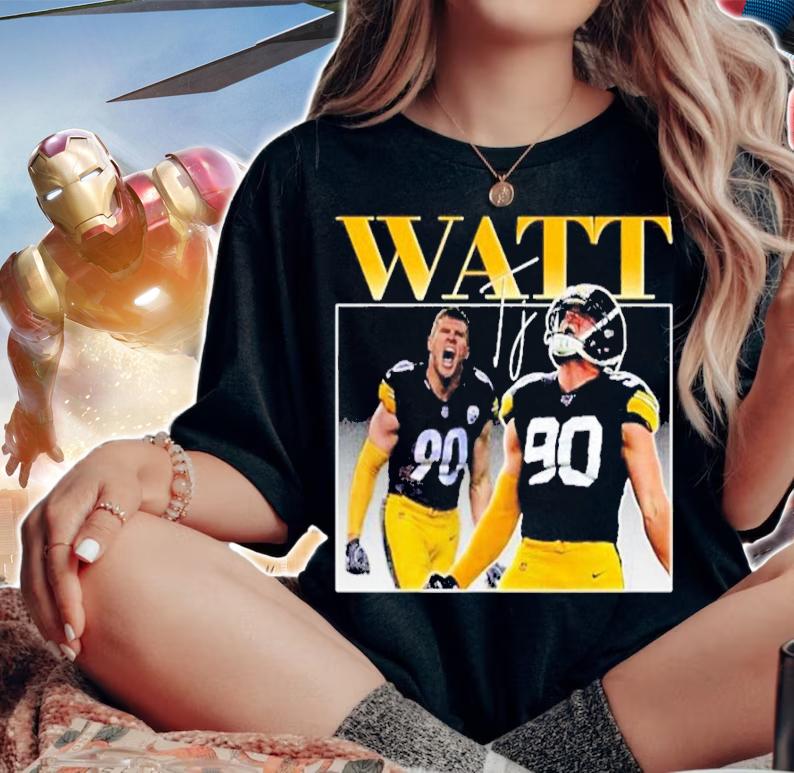 TJ Watt Pittsburg Steelers Vintage Retro 90s shirt t-shirt woman shirt