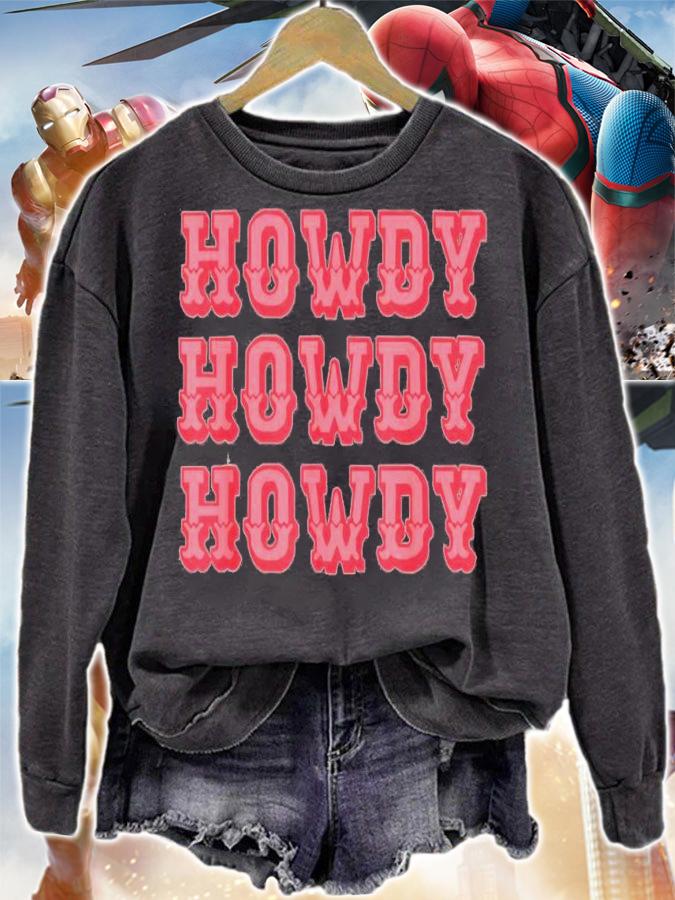 Vintage White Howdy Rodeo Western Country Southern Cowgirl T-shirt t-shirt sweatshirt