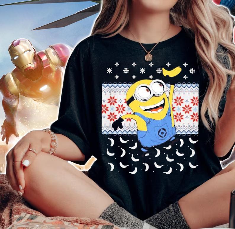 Despicable Me Minion Banana New Year Christmas Party Shirt t-shirt woman shirt