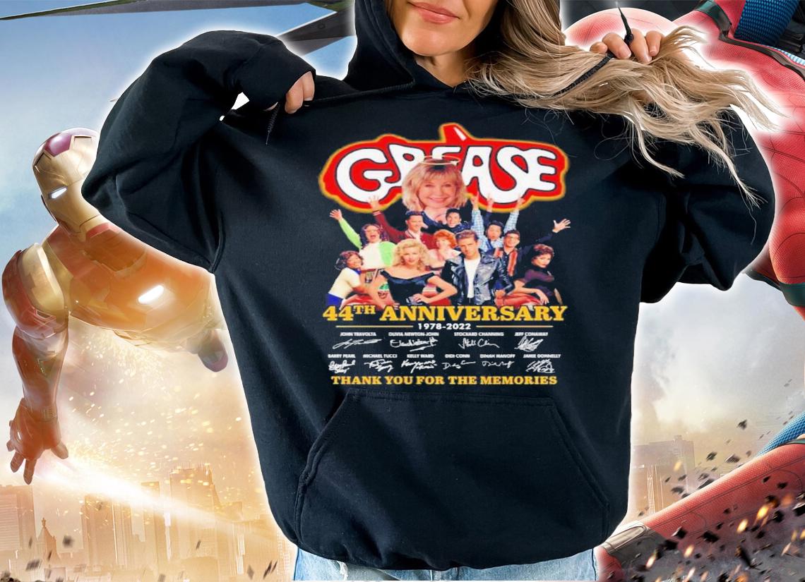 Grease 44th Anniversary 1978-2022 Signatures Thank You For The Memories Shirt t-shirt