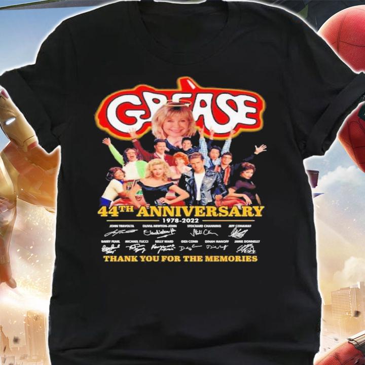 Grease 44th Anniversary 1978-2022 Signatures Thank You For The Memories Shirt t-shirt