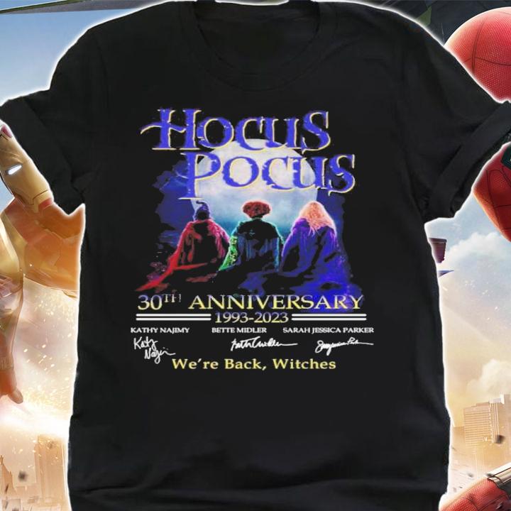 Hocus Pocus 30th Anniversary 1993-2023 Signatures We're Back Witches Shirt t-shirt