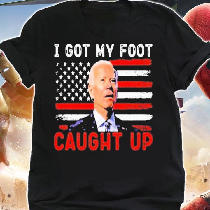 Joe Biden Falls Of His Bike I Got My Foot Caught Up Shirt t-shirt