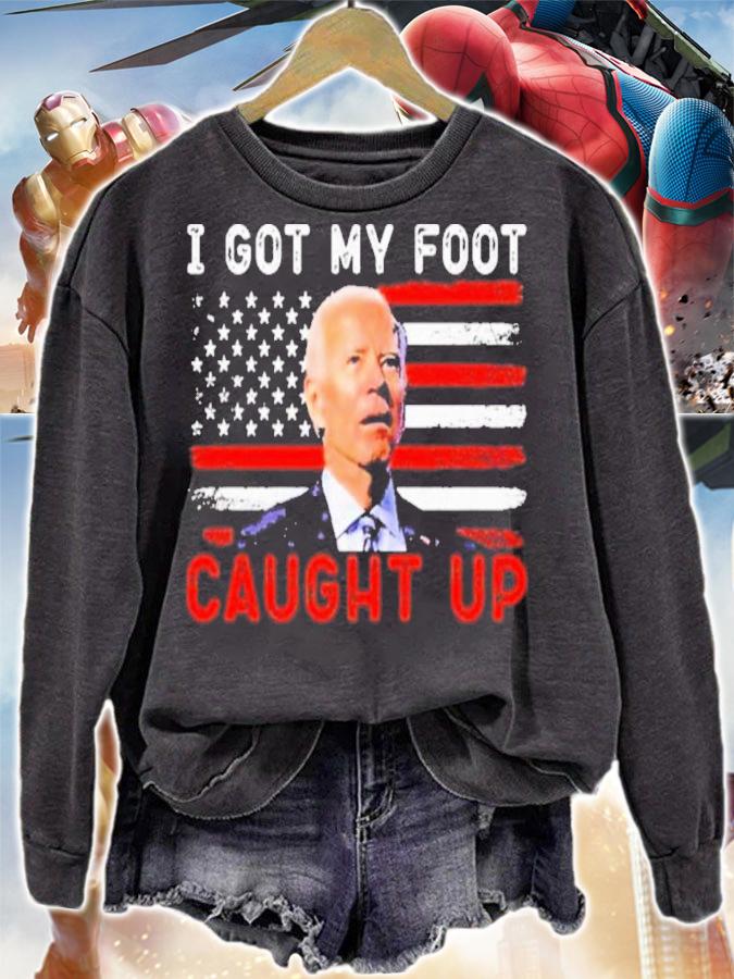 Joe Biden Falls Of His Bike I Got My Foot Caught Up Shirt t-shirt