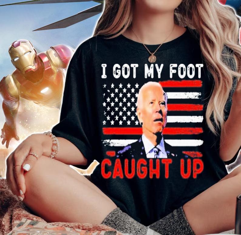 Joe Biden Falls Of His Bike I Got My Foot Caught Up Shirt t-shirt woman shirt