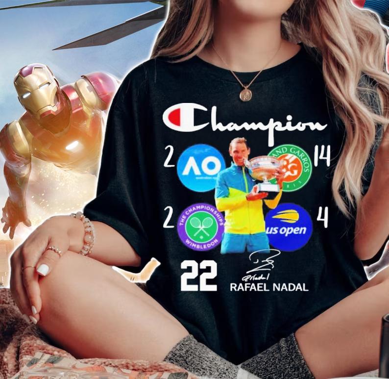 Rafael Nadal Champion 22 Grand Slam Signature 2022 Shirt t-shirt woman shirt