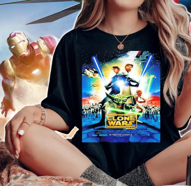 Star Wars The Clone Wars poster shirt t-shirt