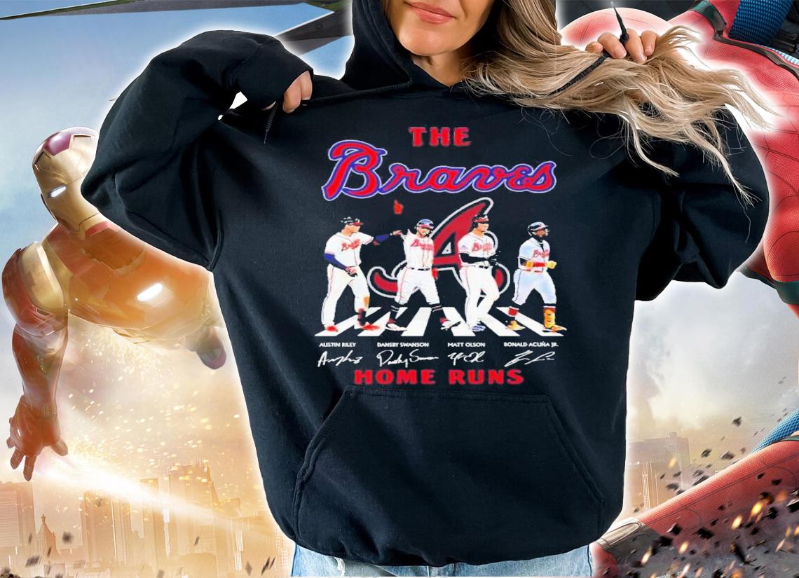 The Atlanta Braves Team Abbey Road Home Runs Signatures T-Shirt t-shirt