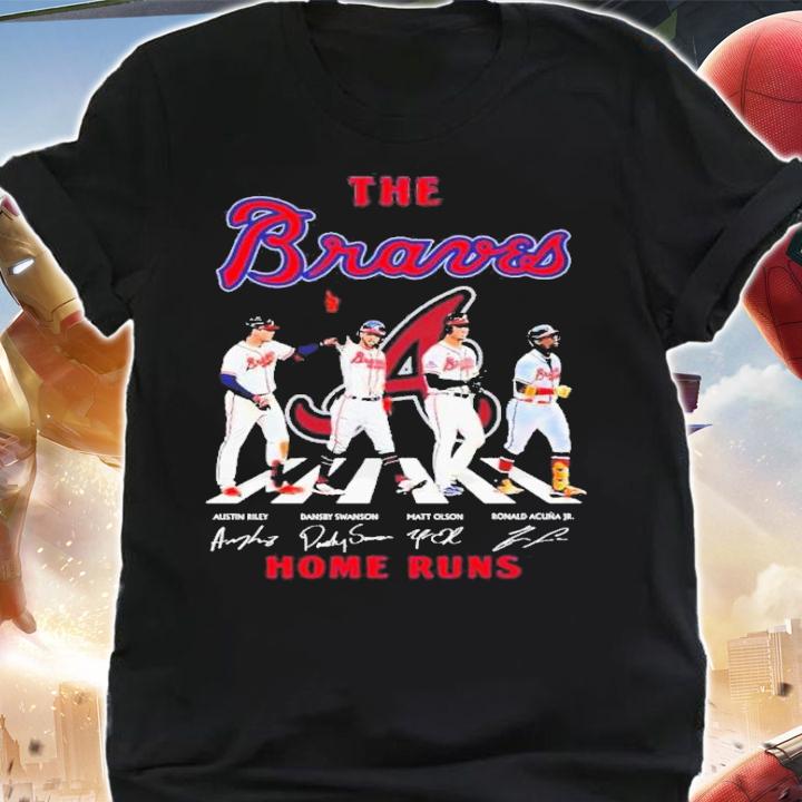 The Atlanta Braves Team Abbey Road Home Runs Signatures T-Shirt t-shirt