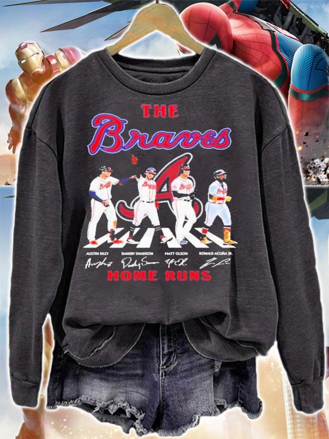 The Atlanta Braves Team Abbey Road Home Runs Signatures T-Shirt t-shirt