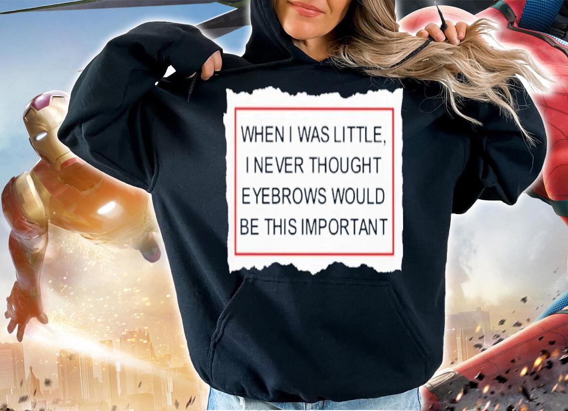 When I Was Little I Never Thought Eyebrows Would Be This Important Shirt t-shirt hoodie