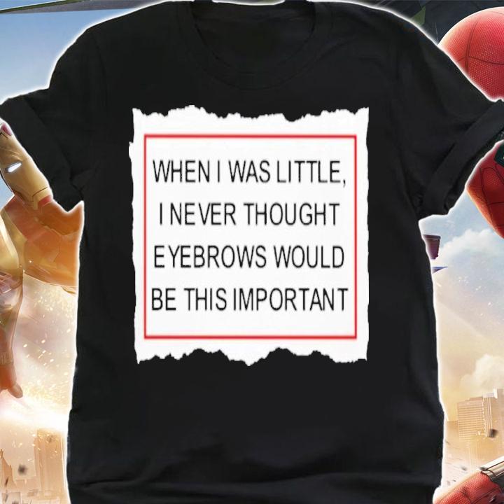 When I Was Little I Never Thought Eyebrows Would Be This Important Shirt t-shirt shirt