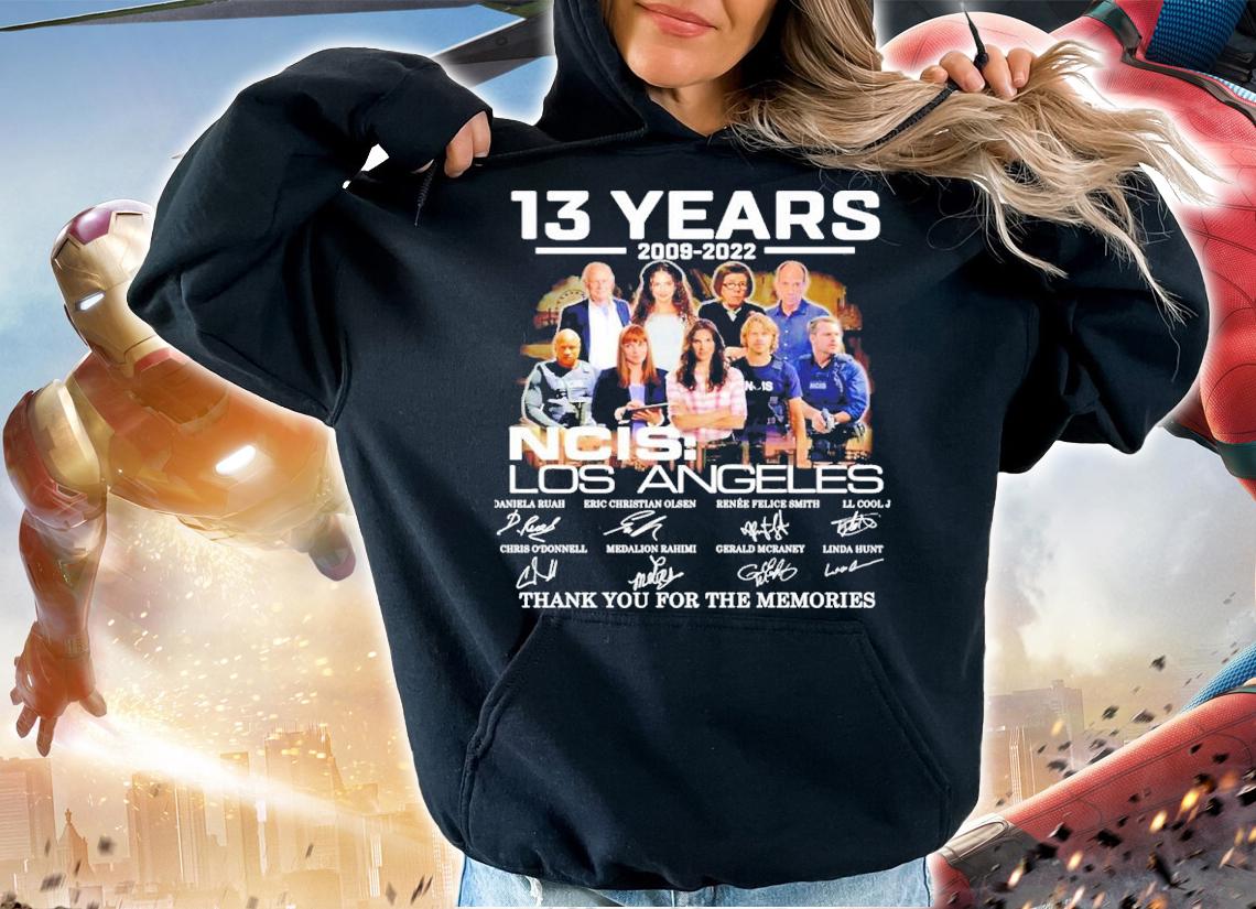 13 Years 2009-2022 NCIS Los Angeles Signatures Thank You For The Memories Shirt t-shirt