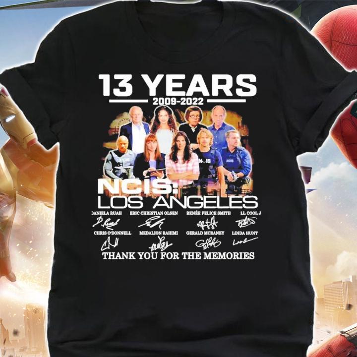 13 Years 2009-2022 NCIS Los Angeles Signatures Thank You For The Memories Shirt t-shirt