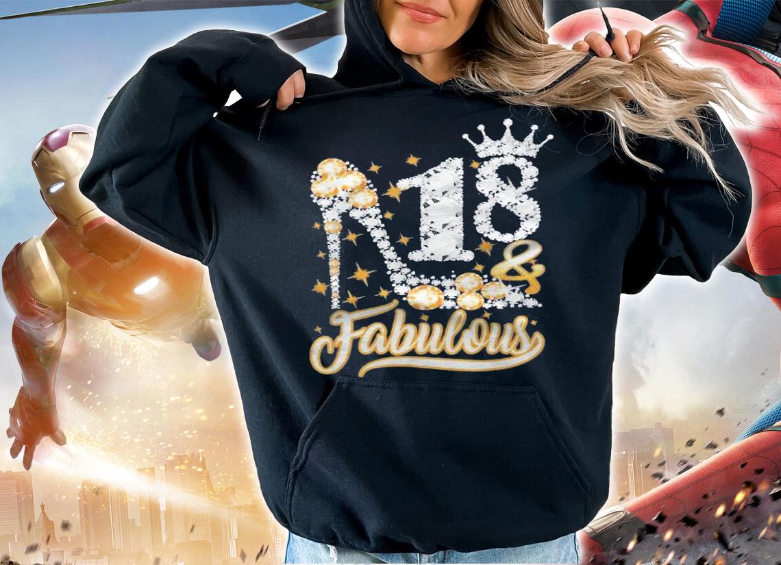 18 & Fabulous 18 Years Old 18Th Birthday Diamond Crown Shirt t-shirt