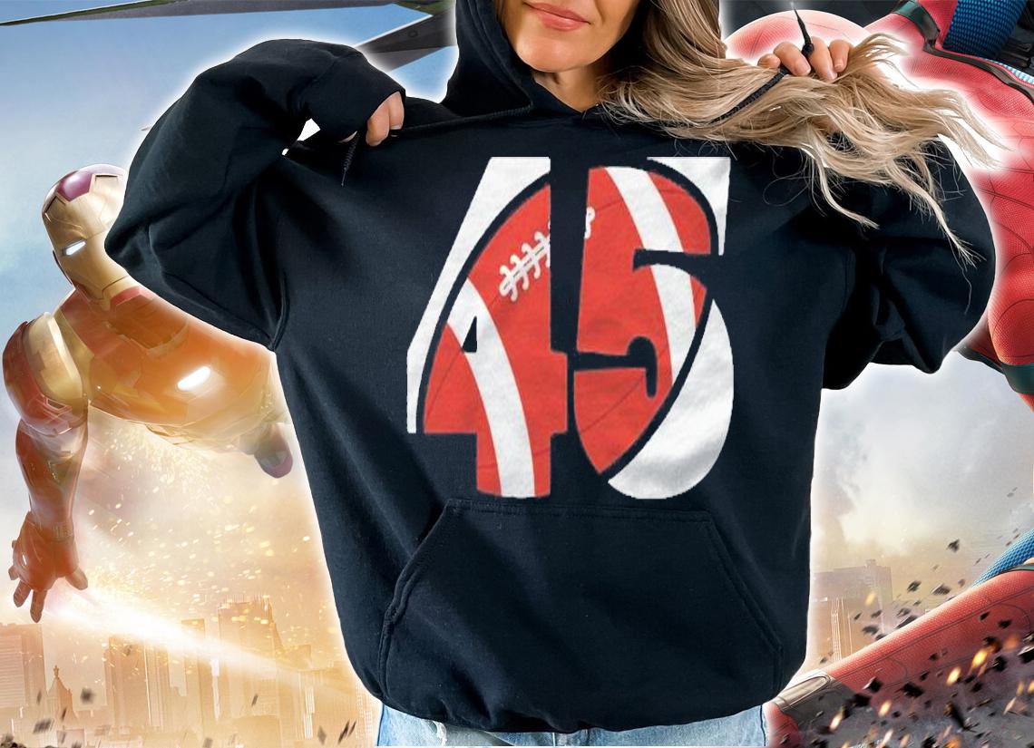 45Th Birthday Gift Football Number Shirt t-shirt