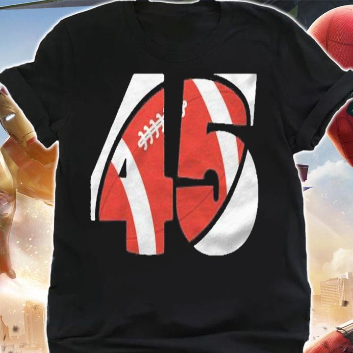 45Th Birthday Gift Football Number Shirt t-shirt