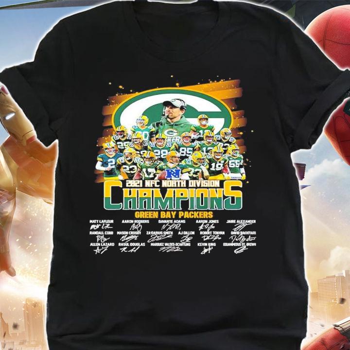 2021 NFC North Division Champions Green Bay Packer Signatures Shirt t-shirt shirt