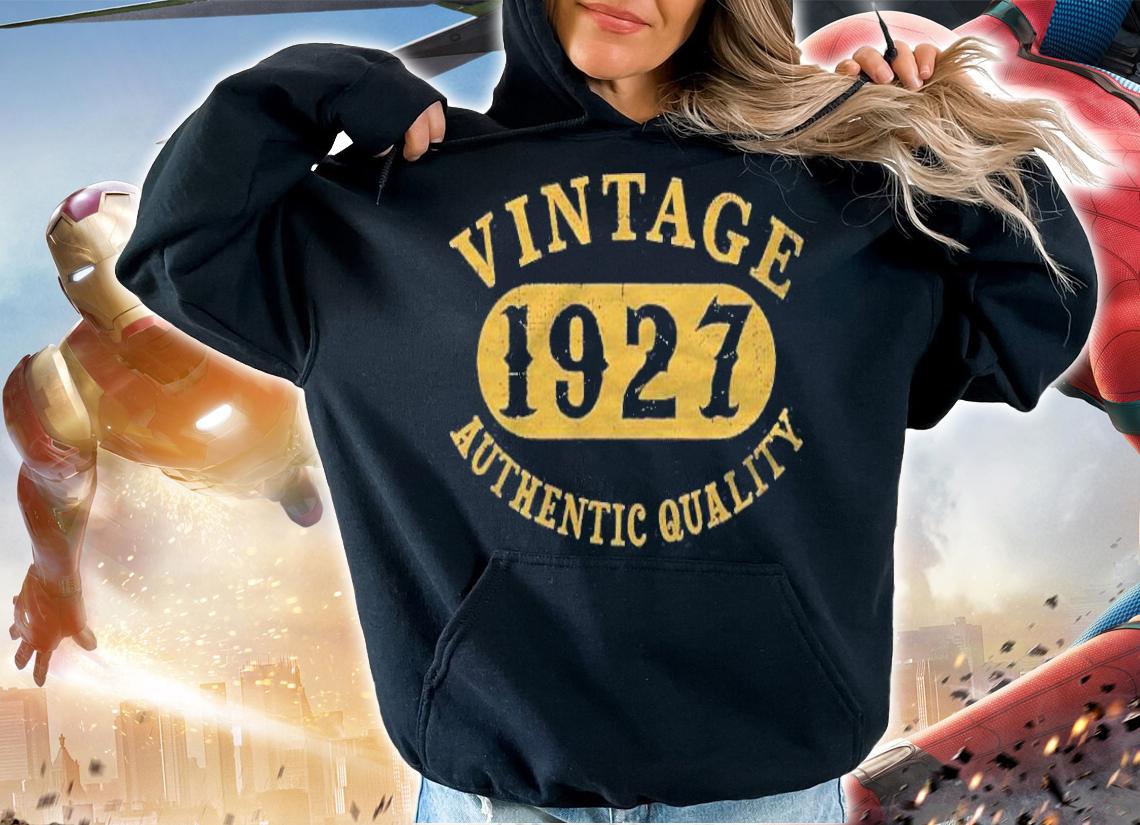 94 Years Old 94Th Birthday, Anniversary Gift 1927 Authentic T-shirt t-shirt hoodie