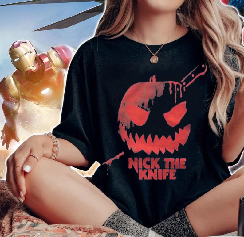America First Nick the Knife T-shirt t-shirt woman shirt
