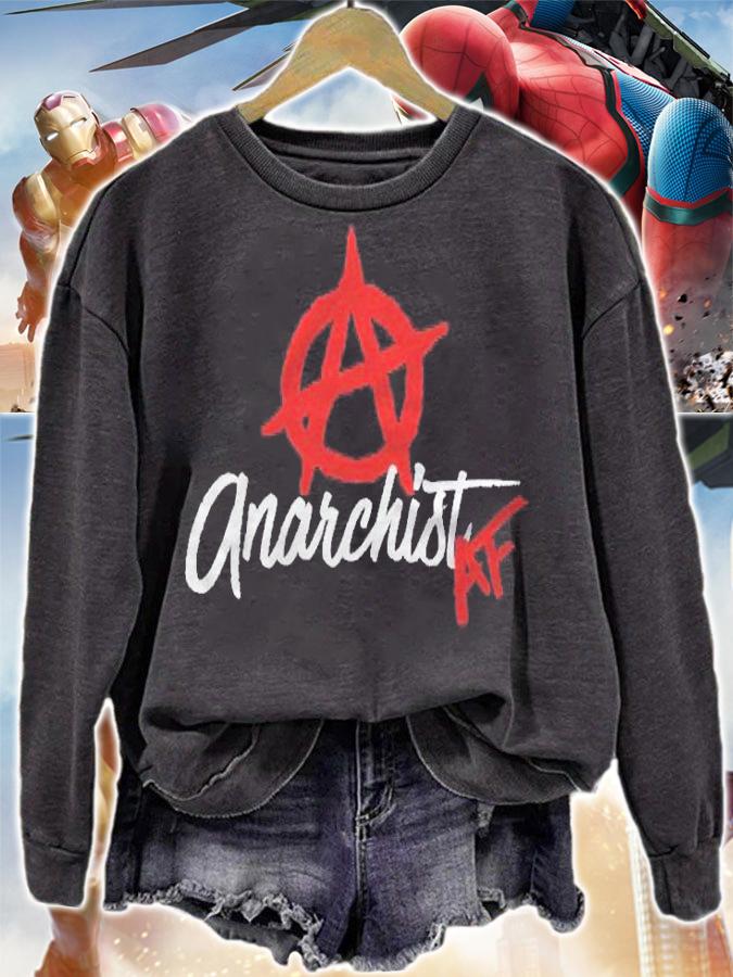 Anarchist Af Anarchy Symbol Emo Goth Punk Rock Humor Gift Pullover Shirt t-shirt